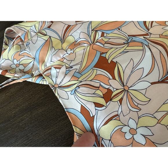 L*Space Satin Midi Slip Dress Womens Small in Soulshine Floral Joanna - Picture 12 of 14